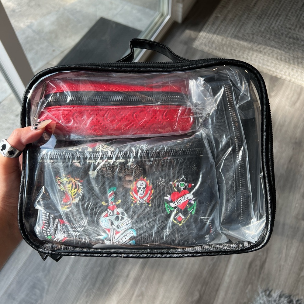 Brand New Ed Hardy Four Piece Toiletry Set